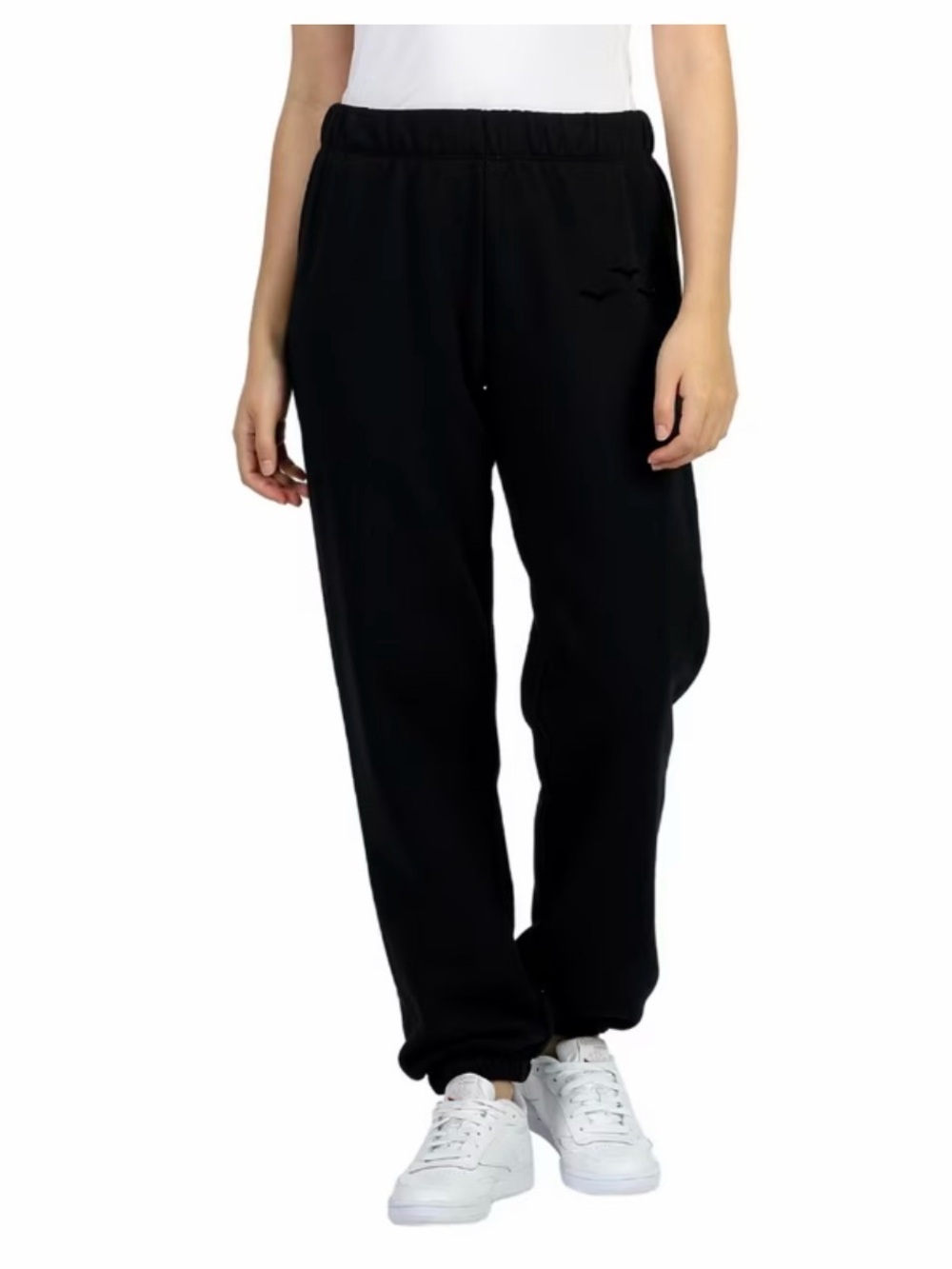 Lazypants Black Elastic-Cuff Jogger Sweatpants